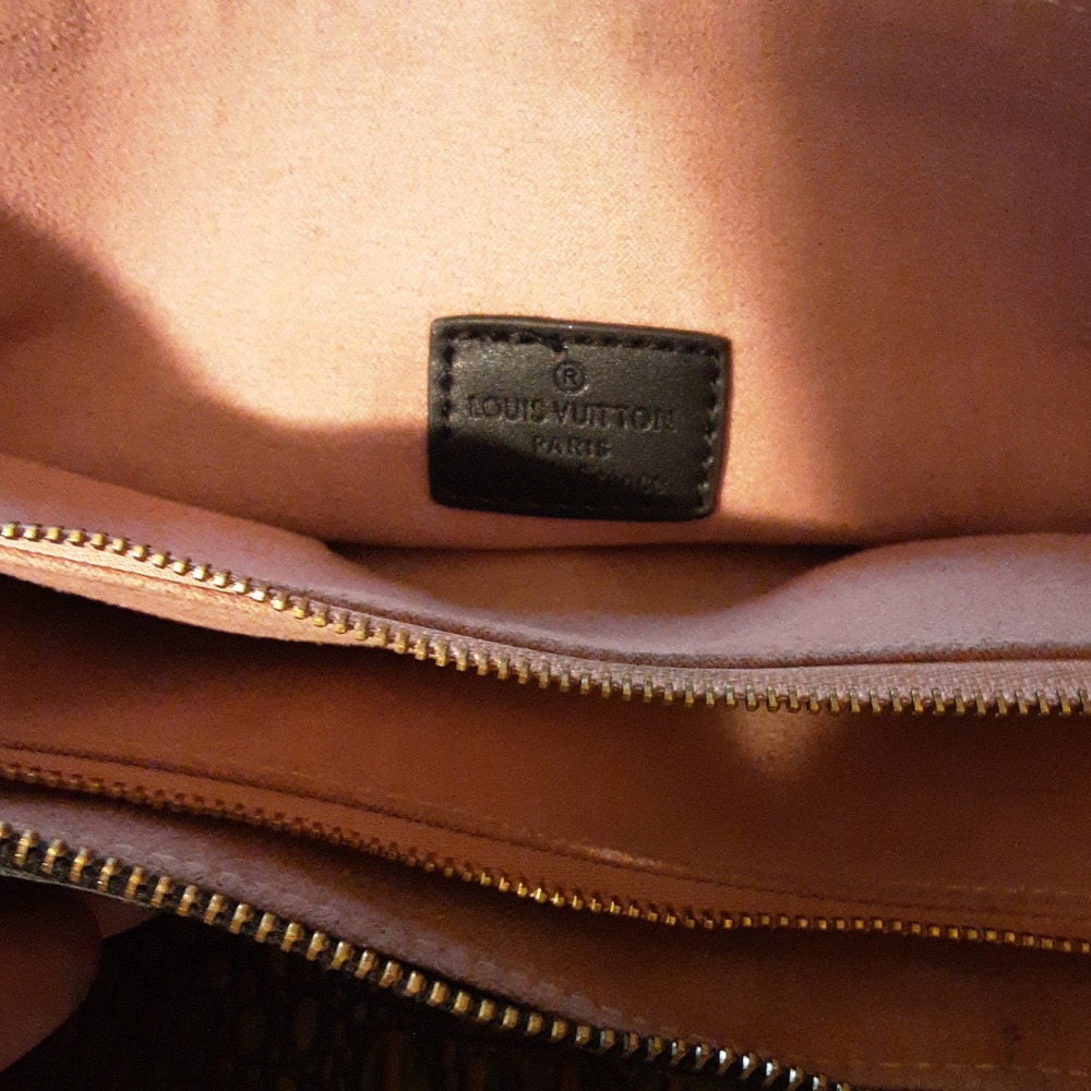 Louis Vuitton Black Embossed Monogram Shoulder Bag with Branded Strap - Picture 6 of 9